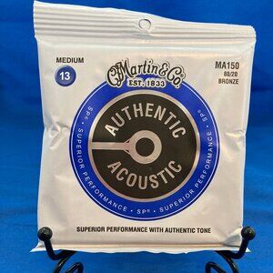 Martin MA150 Acoustic Superior Performance 80/20 Bronze Guitar Strings 13/56 Med